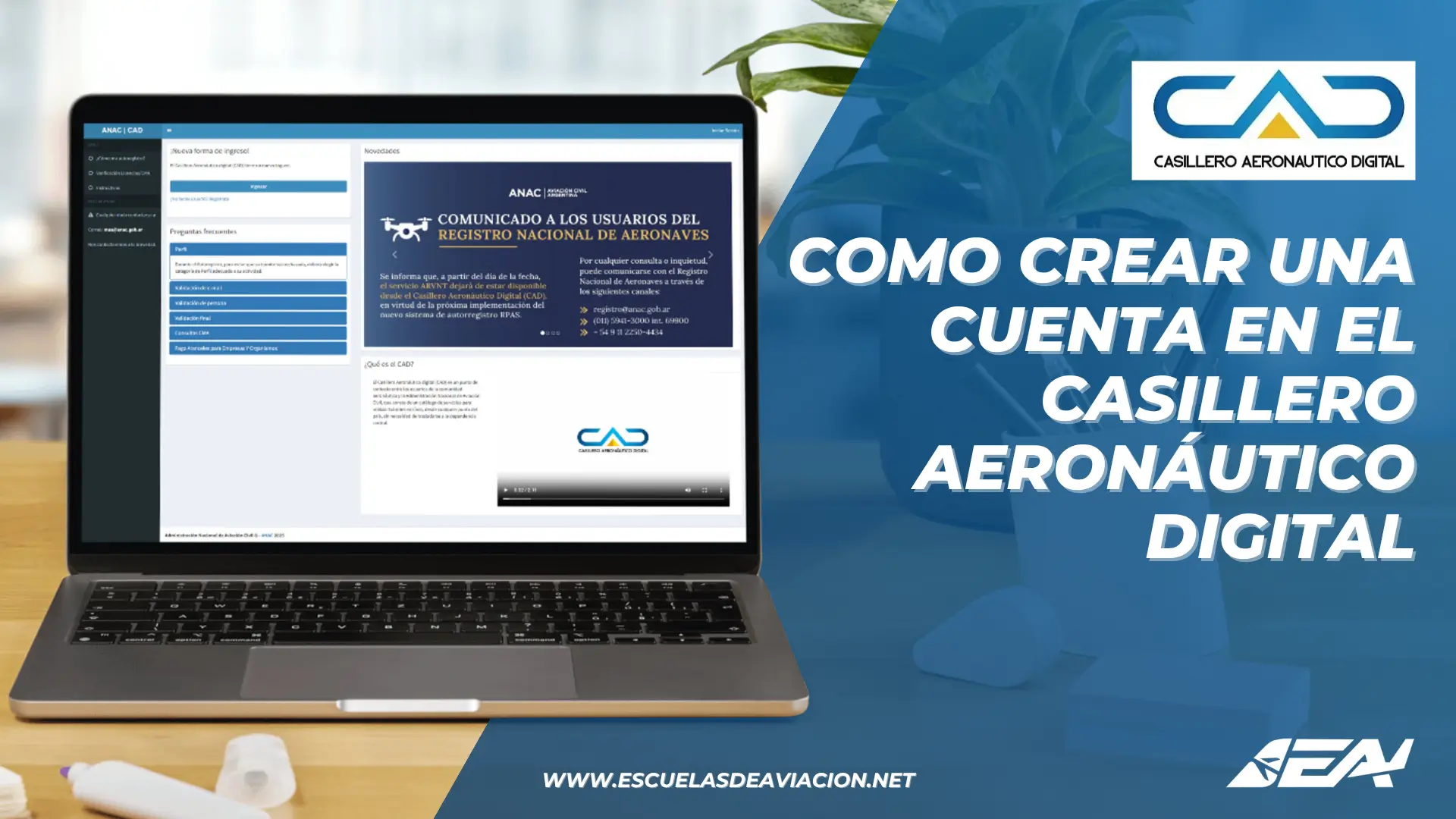 Cómo crear una cuenta en el casillero aeronáutico digital
